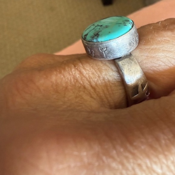 Jes Maharry Turquoise 'Never give up"  "Hope"  Ring - Picture 10 of 12